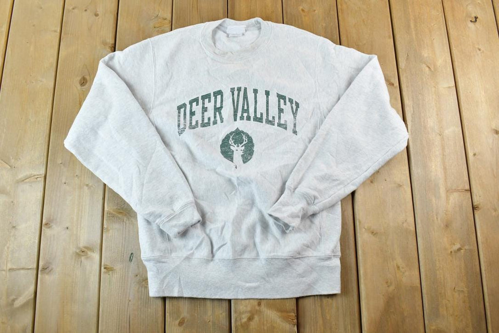Vintage 1990s Deer Valley Champion Reverse Weave Crewneck Sweatshirt