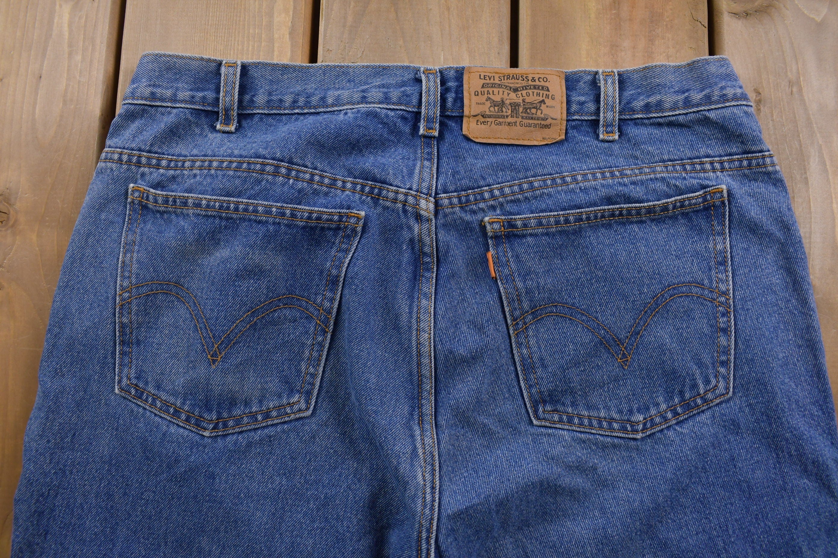 Vintage 1990s Levi's Orange Tab Blue Jeans Size 34 x 32