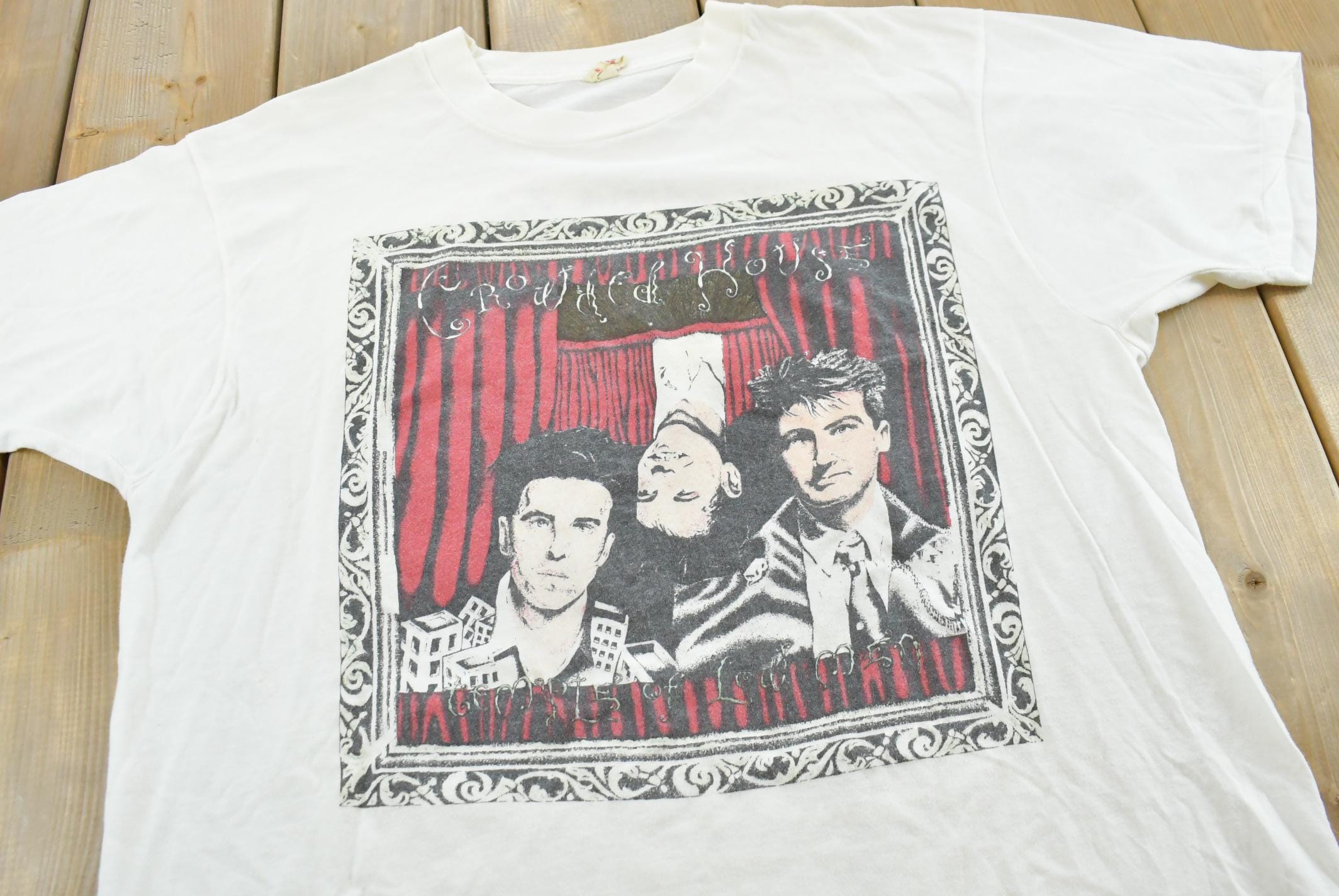 Vintage 1989 Crowded House North American Tour Band T-shirt Men's M