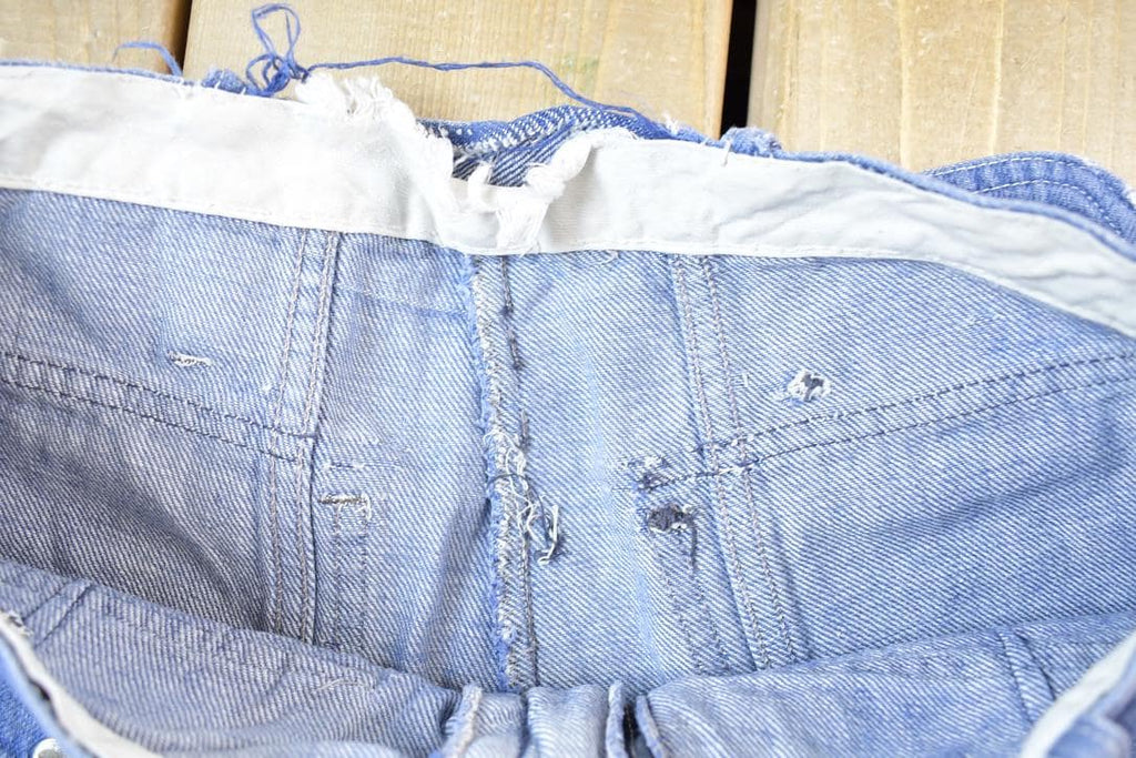 Vintage 1960s Bell Bottom Denim Festival Hippie Jeans Size 28 x 28 Made In USA