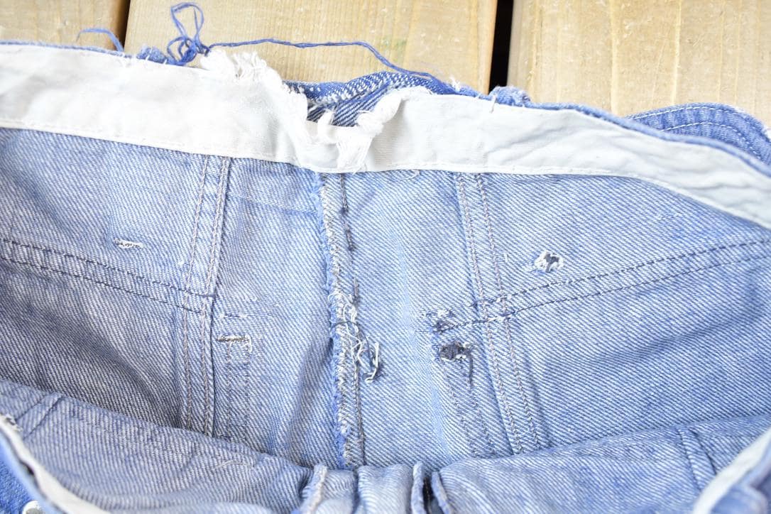 Vintage 1960s Bell Bottom Denim Festival Hippie Jeans Size 28 x 28 Made In USA