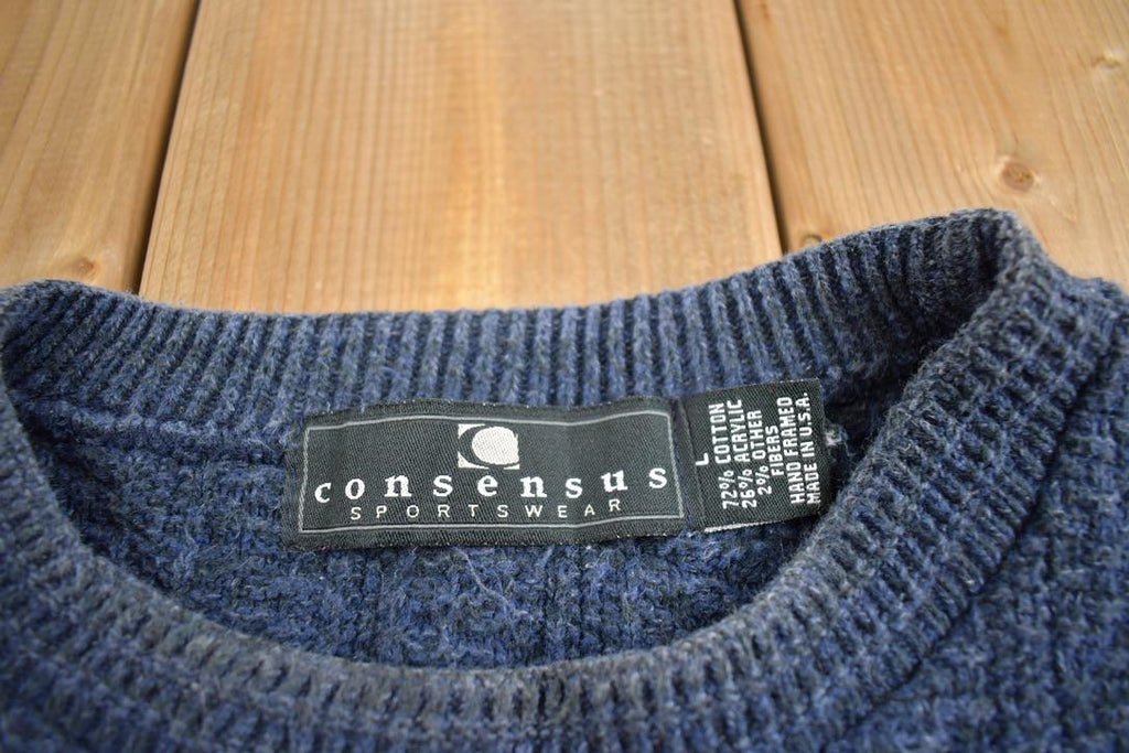 Vintage 1990s Consensus Sportswear Knit Crewneck Sweater