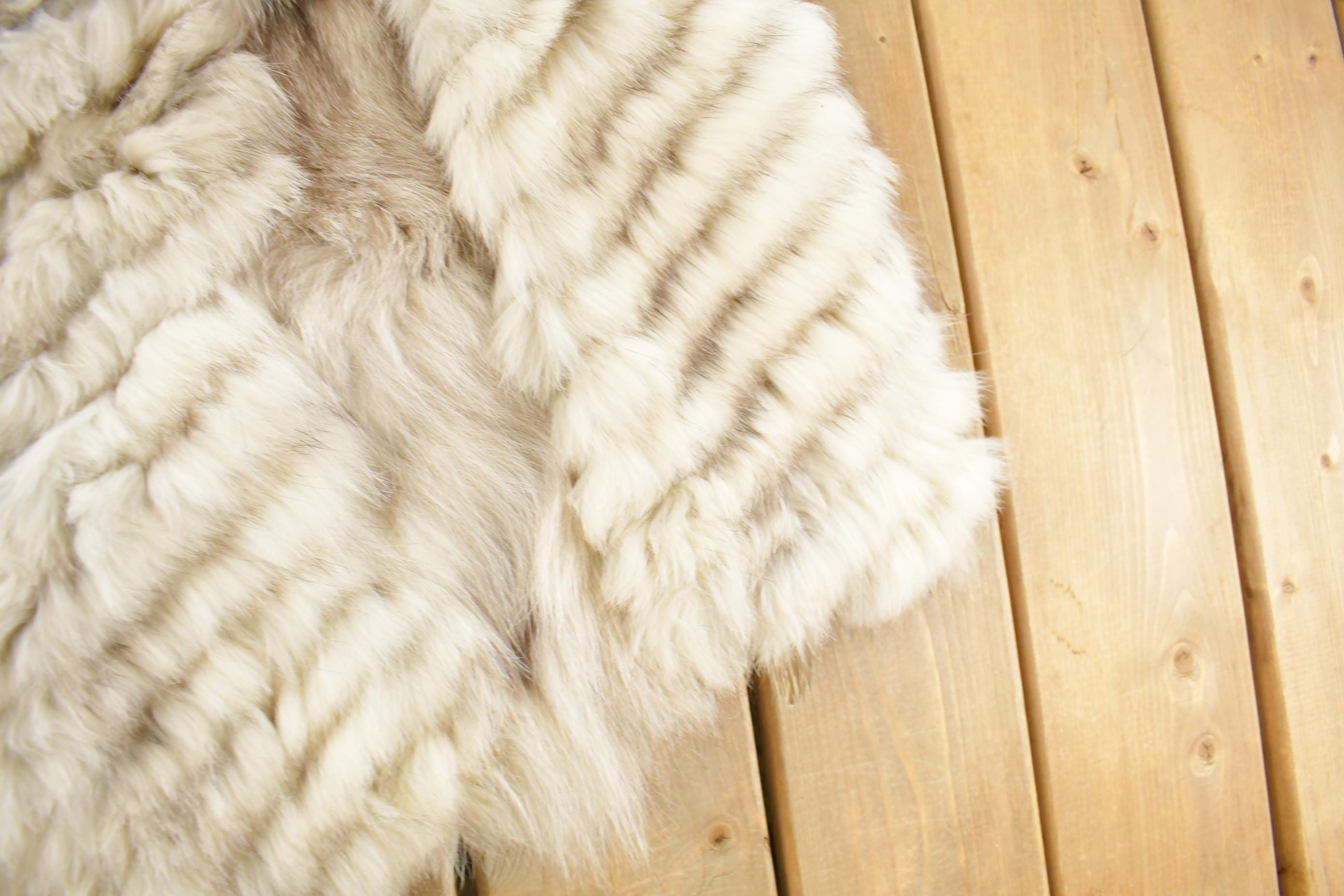 Vintage 1970s Saga Fox Arctic Fox Fur Coat Women's Medium