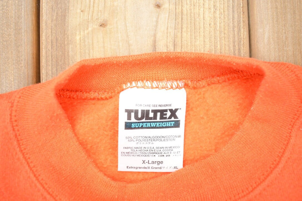Vintage 1990s Tultex Superweight Orange Crewneck Sweatshirt