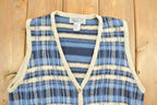 Vintage 1990s Gina Peters Knit Cardigan Sweater Vest