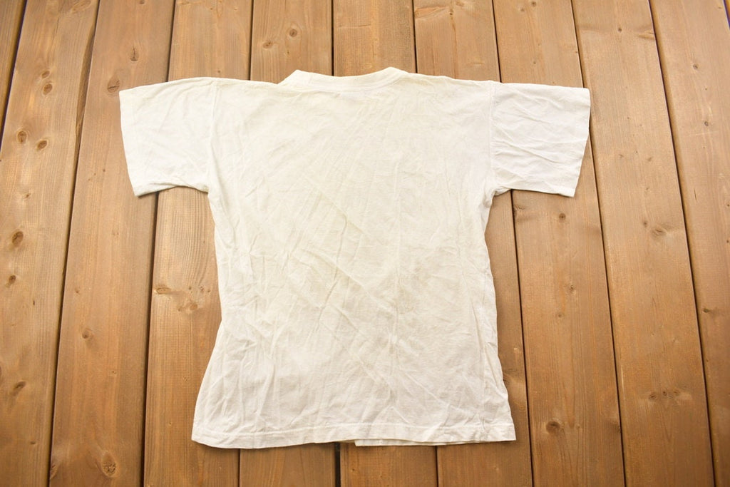 Vintage 1980s Leonardo Da Vinci Vitruvian Man Graphic T Shirt