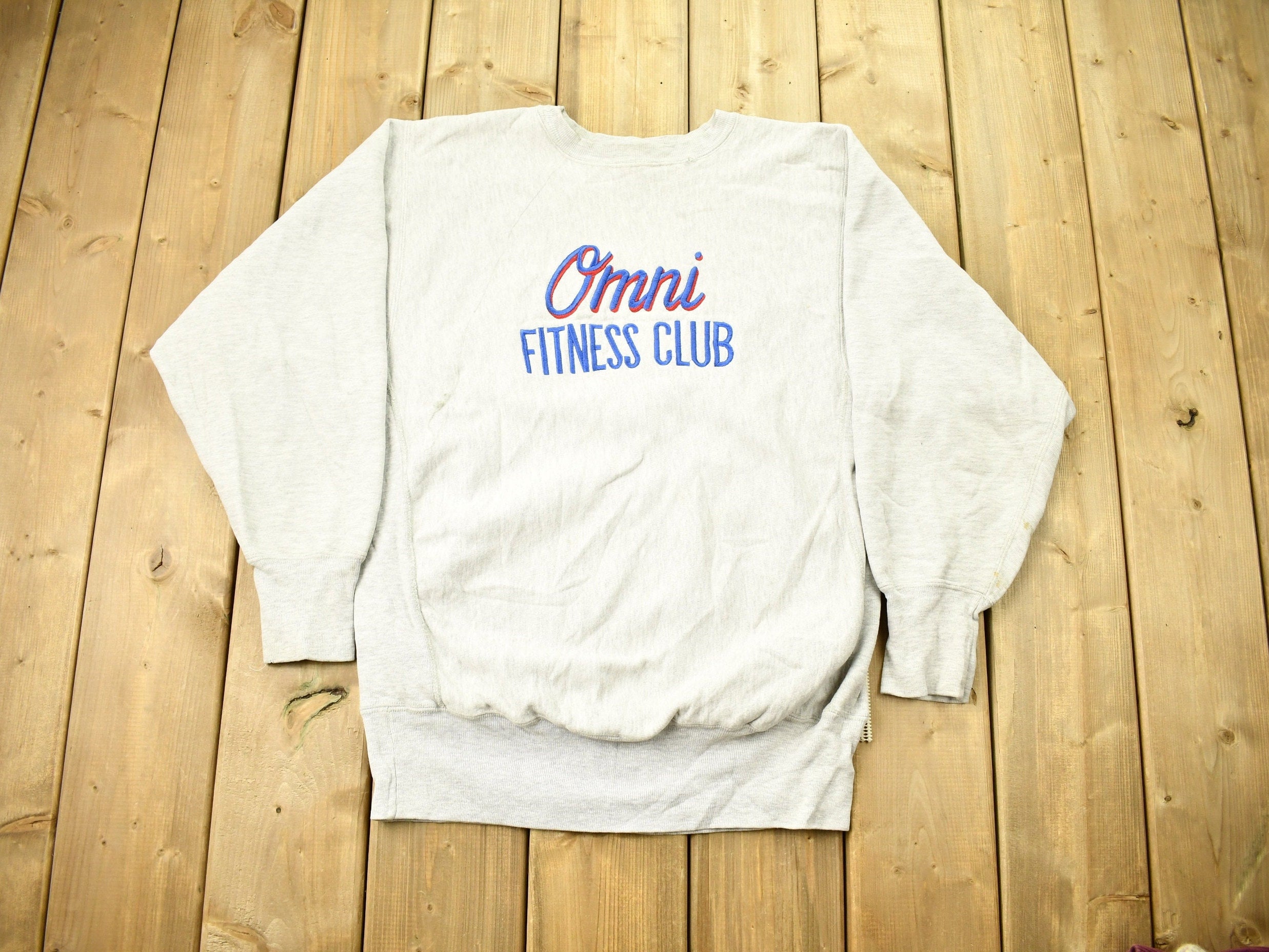 Vintage 1990s Omni Fitness Club Champion Reverse Weave Crewneck Sweatshirt