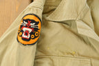 Vintage 1940s WW2 Tank Destroyer Unit Button Up Officer Shirt Men's Medium