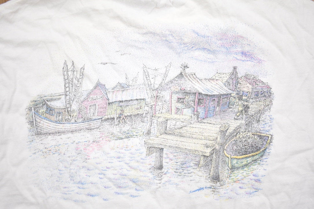 Vintage 1990s Murrells Inlet Nance's Creek Front Restaurant T-Shirt