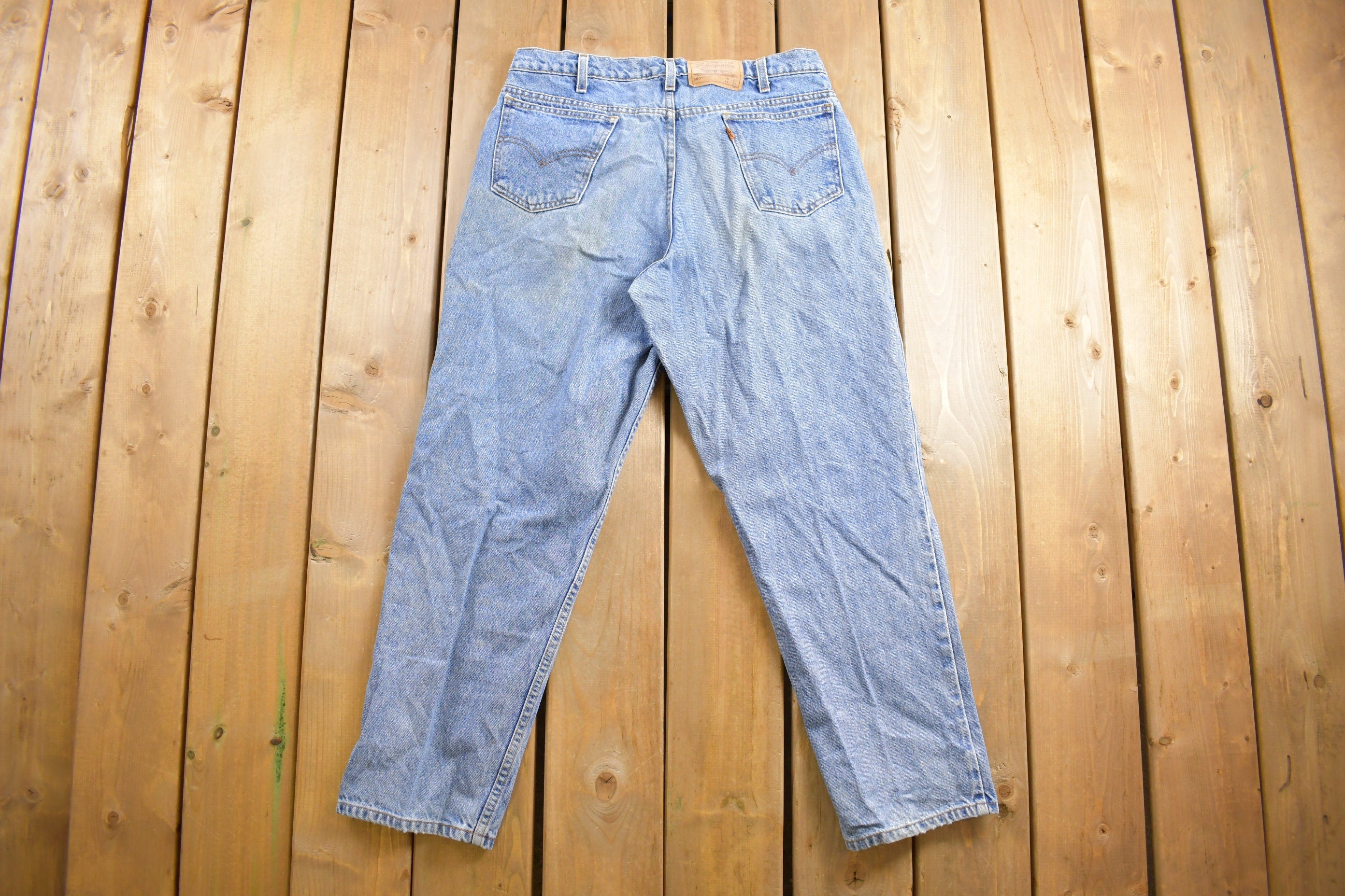 Vintage 1990s Levi's 550 Orange Tab Jeans Size 31 x 28.5