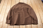 Vintage 1970s Levi's Western Style Brown Button Up Shirt Made in USA Size XL