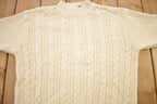 Vintage 1990s Wainscot Cable Knit Turtleneck Sweater