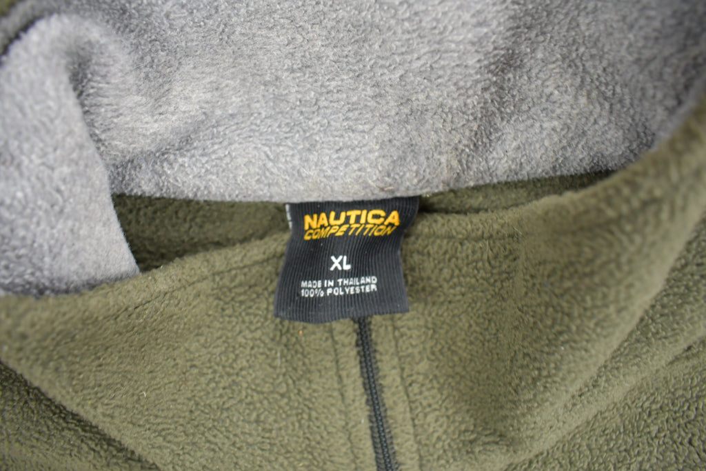Vintage 1990s Nautica Competition Quarter Zip Fleece Sweater