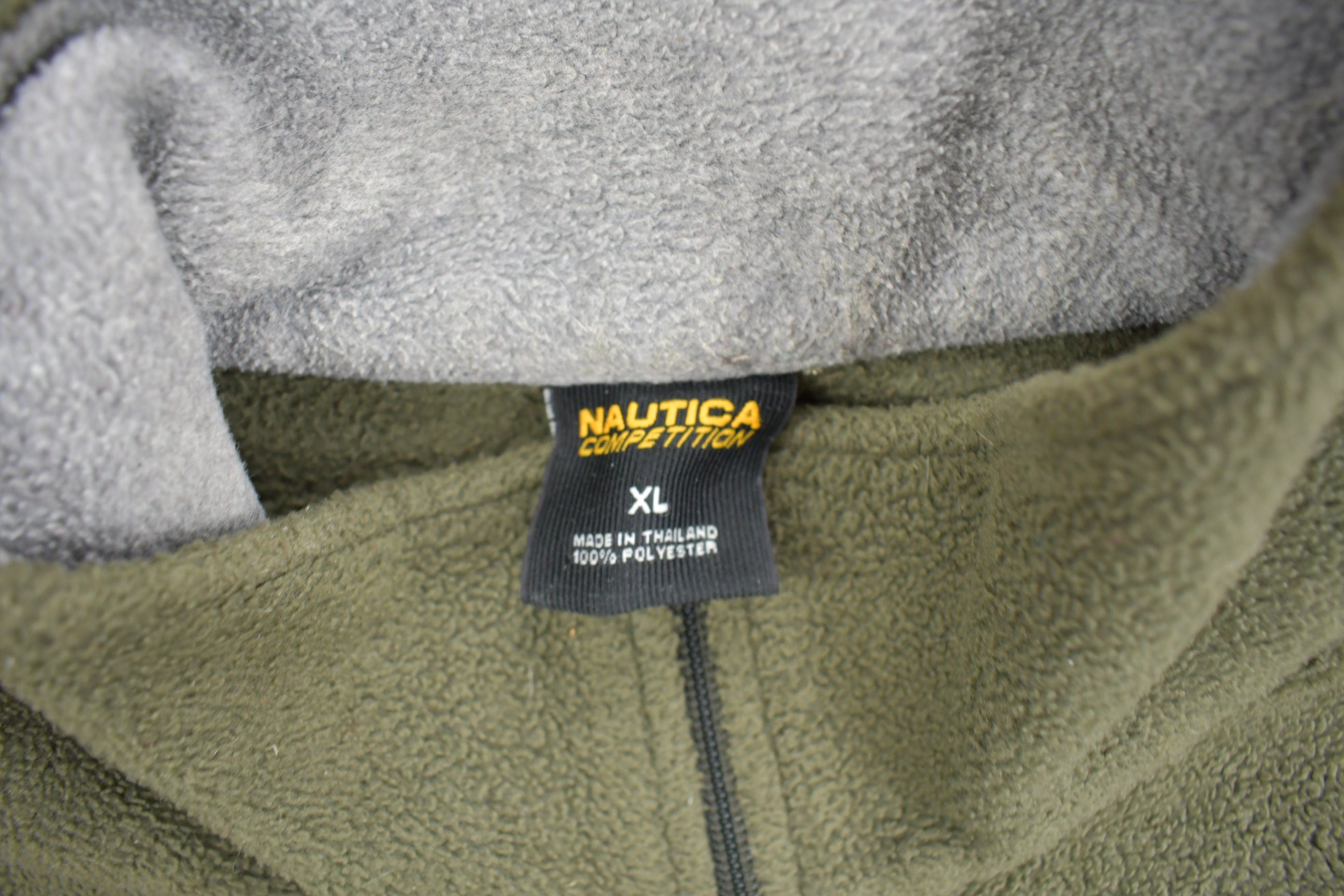 Vintage 1990s Nautica Competition Quarter Zip Fleece Sweater