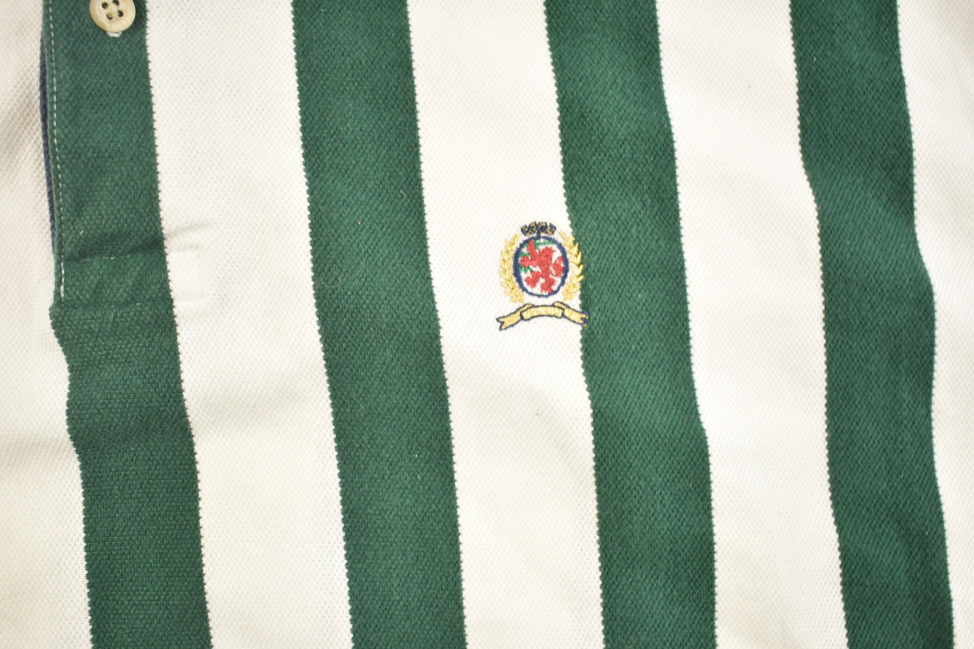Vintage 1990s Tommy Hilfiger Striped Polo T-Shirt