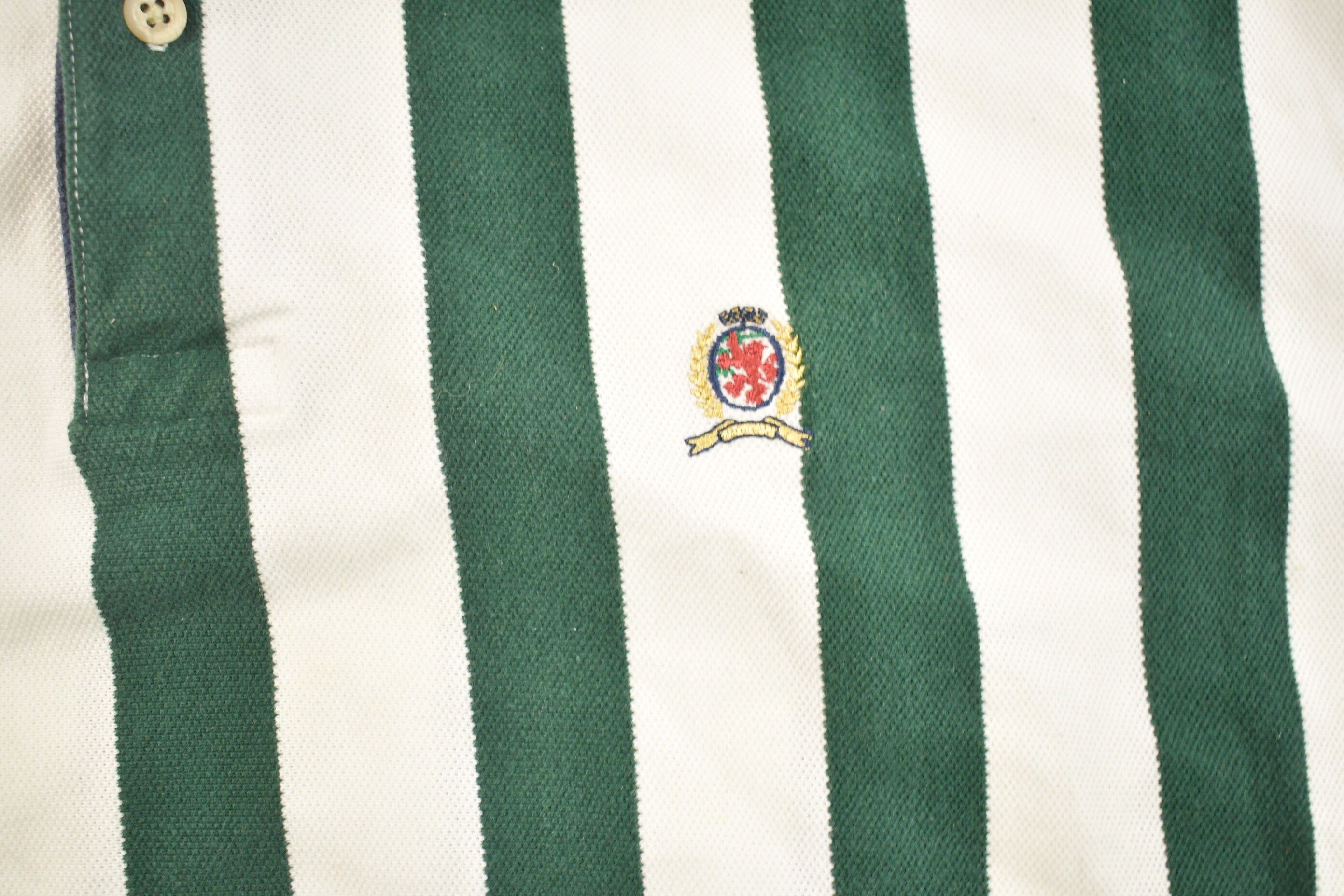 Vintage 1990s Tommy Hilfiger Striped Polo T-Shirt