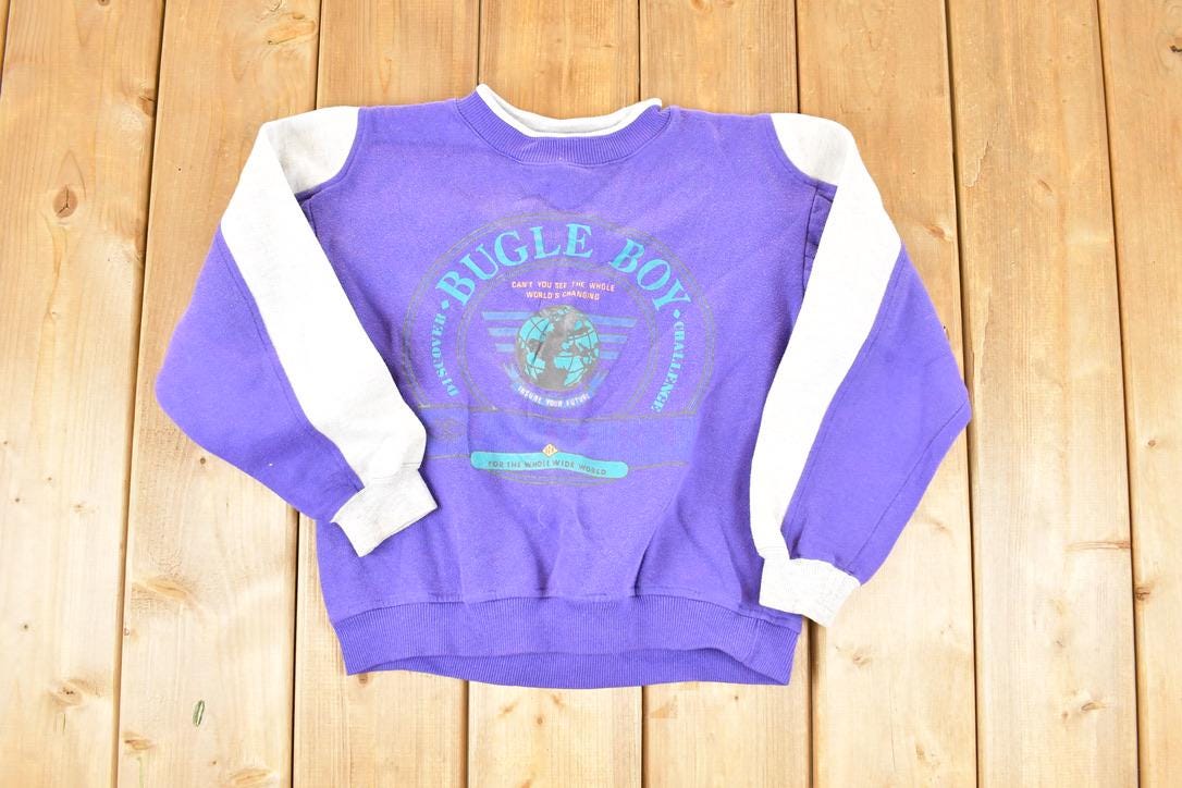 Vintage 1990s Bugle Boy Crewneck Sweatshirt Youth S