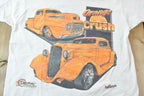 Vintage 1990s Del Ray Automotive Single Stitch Graphic Orange Crush Car T-Shirt
