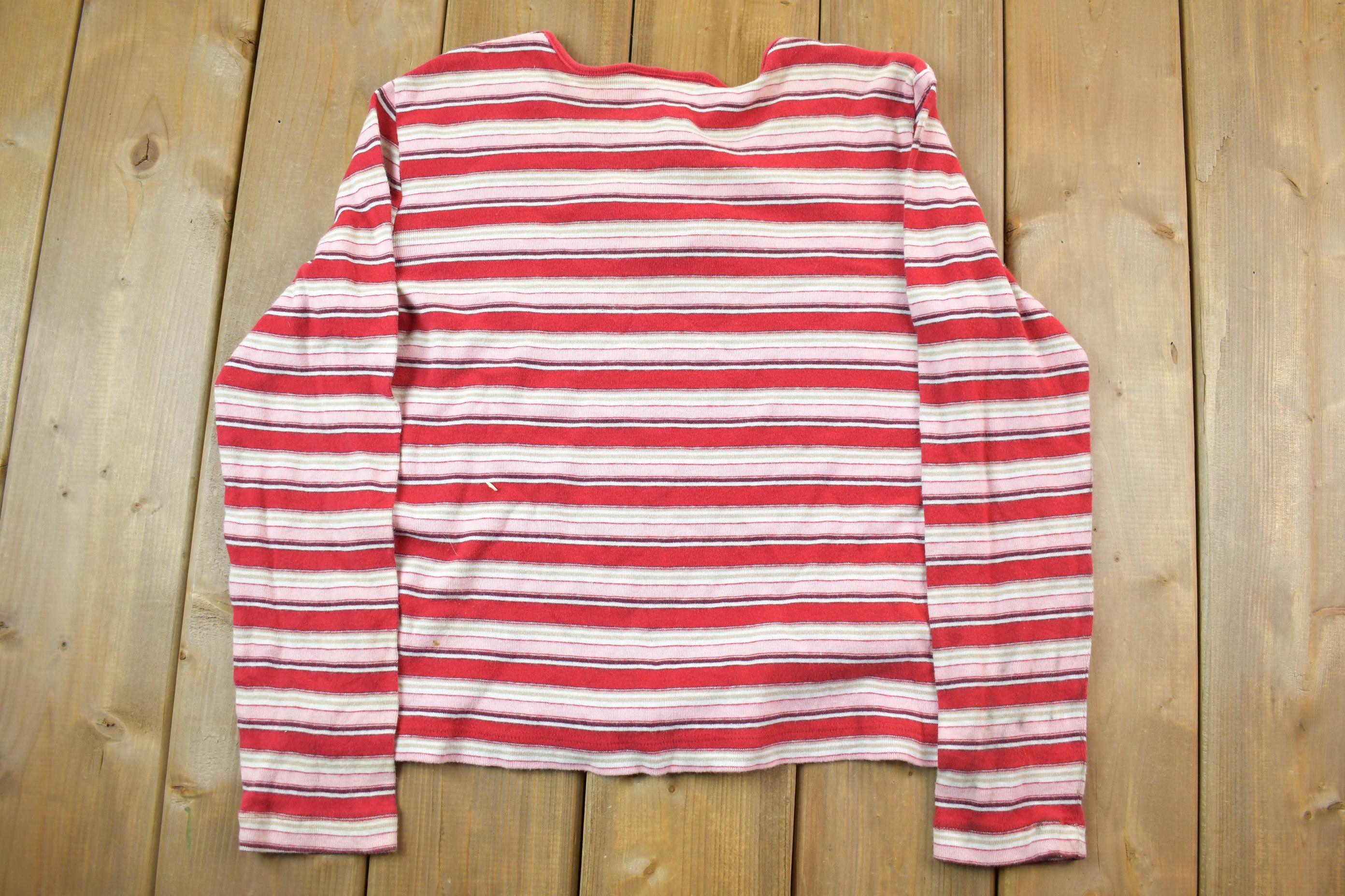 Vintage 1990s Striped Crewneck Sweatshirt