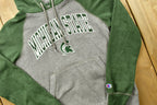 Vintage 1990s University of Michigan State Spartans Collegiate Raglan Champion Hoodie