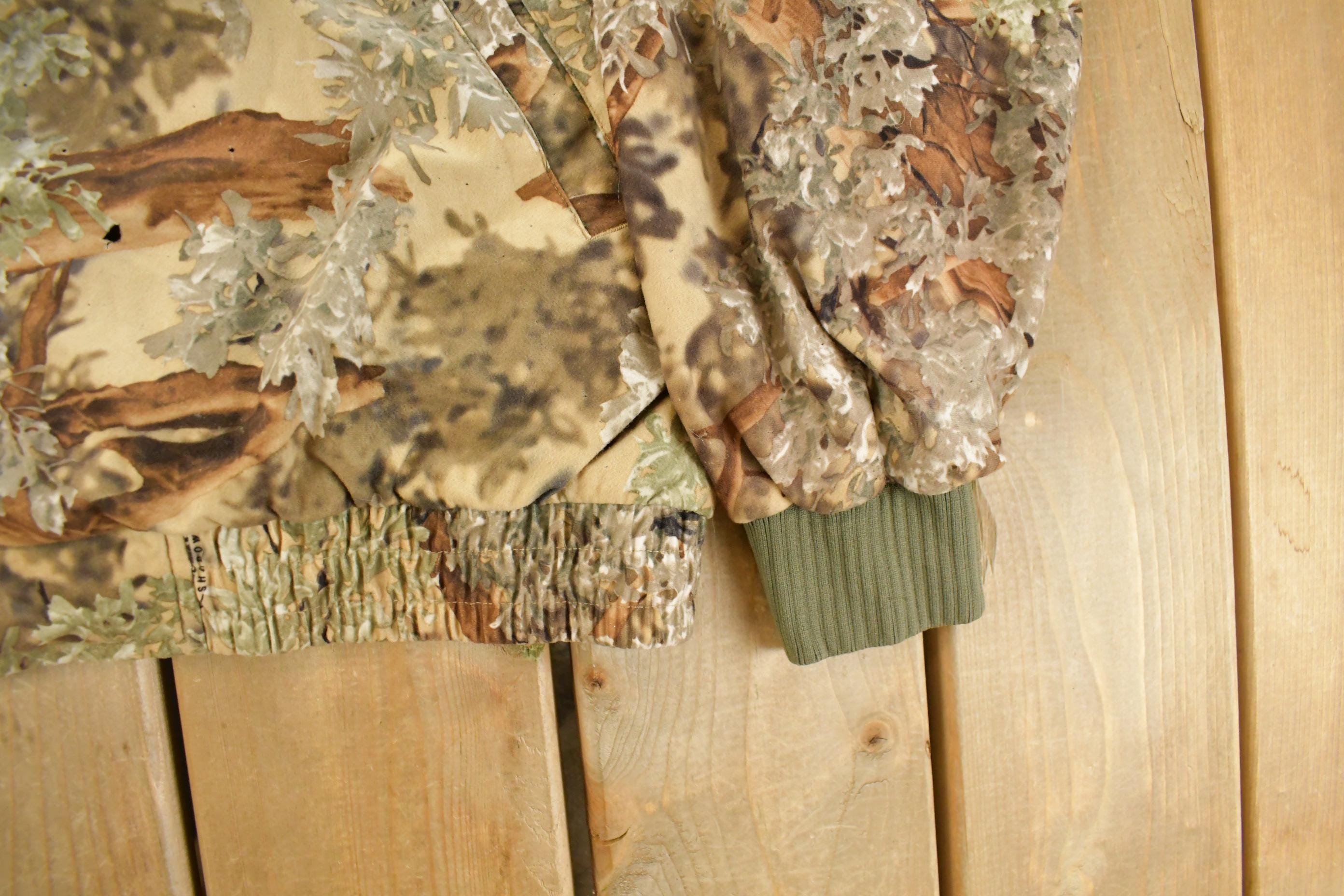 Vintage 1990s King's Outdoor World Tree Camo Bomber Jacket Men's XL