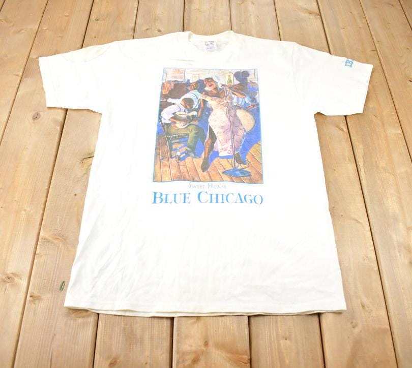Vintage 1993 IBM Sweet Home Blue Chicago Souvenir Travel T-Shirt Made In USA