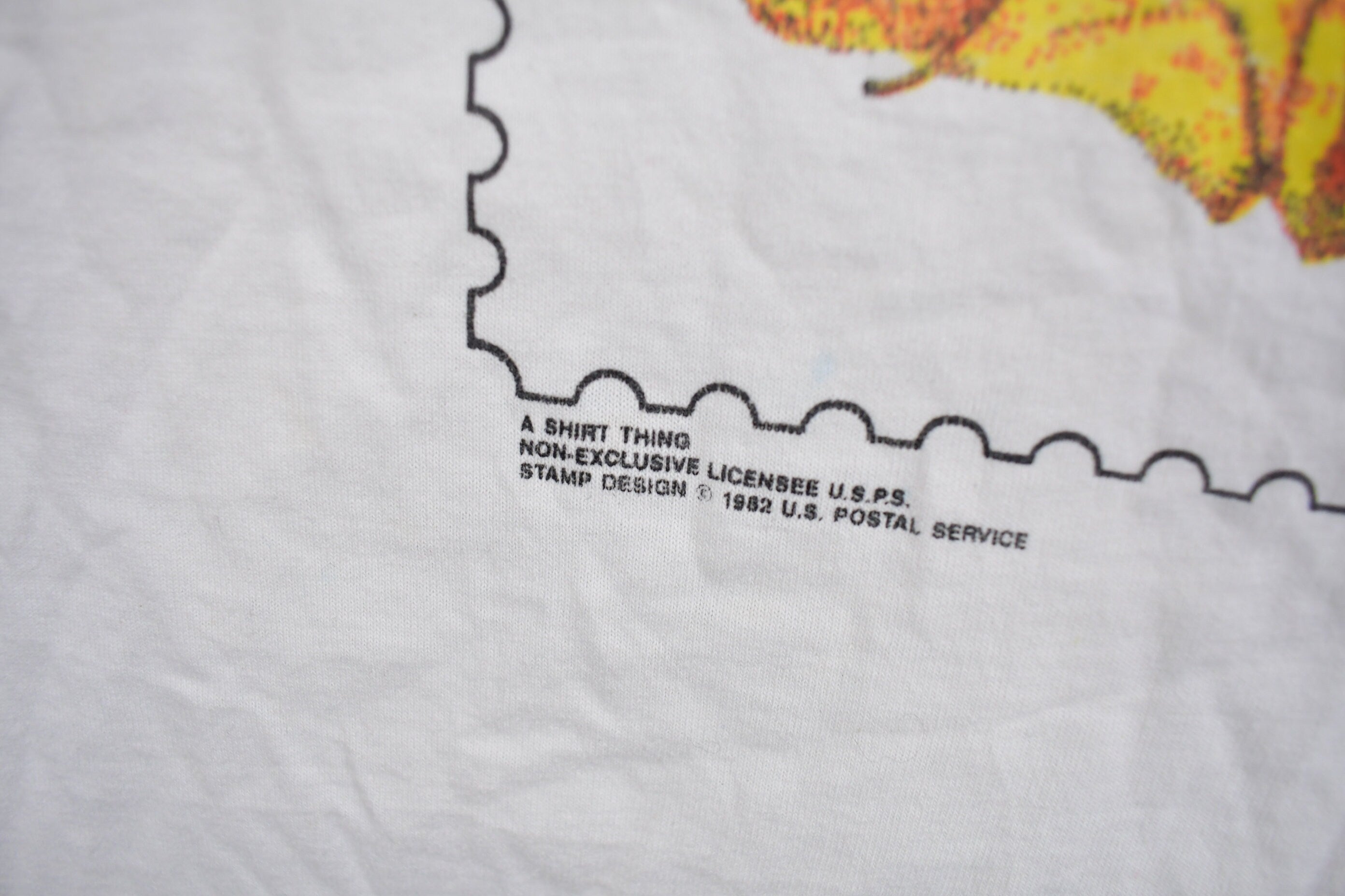 Vintage 1982 USPS Illinois Cardinal Stamp Graphic T Shirt