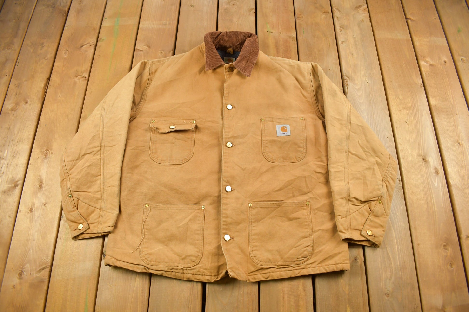 Vintage 1980s Carhartt Blanket Lined Chore Coat