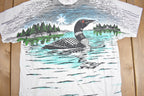 Vintage 1990s All Over Print Duck Theme T Shirt
