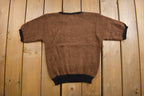 Vintage 1990s Knitted Short Sleeve Crewneck Sweater