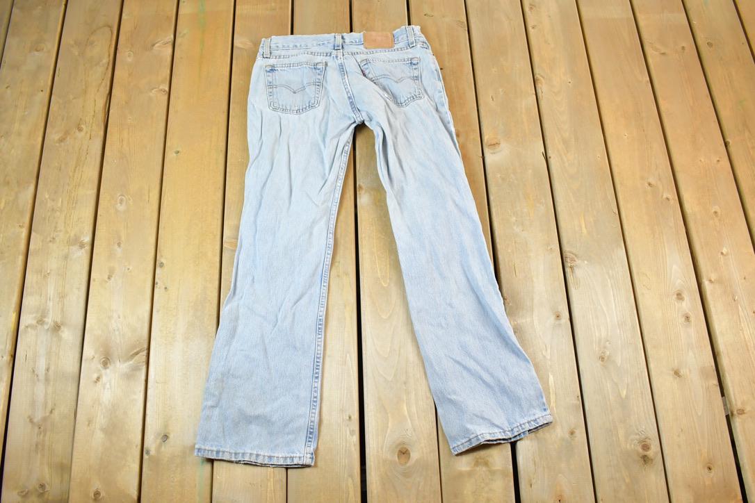 Vintage 1970s Levi Strauss Red Tab 518 Boot Cut Denim Jeans Size 30 x 28