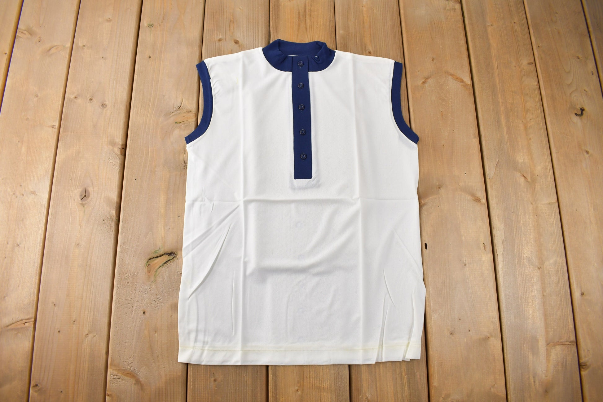 True Vintage 1960s Deadstock Helen Sue Sleeveless Nylon Blouse Knit Sport Top