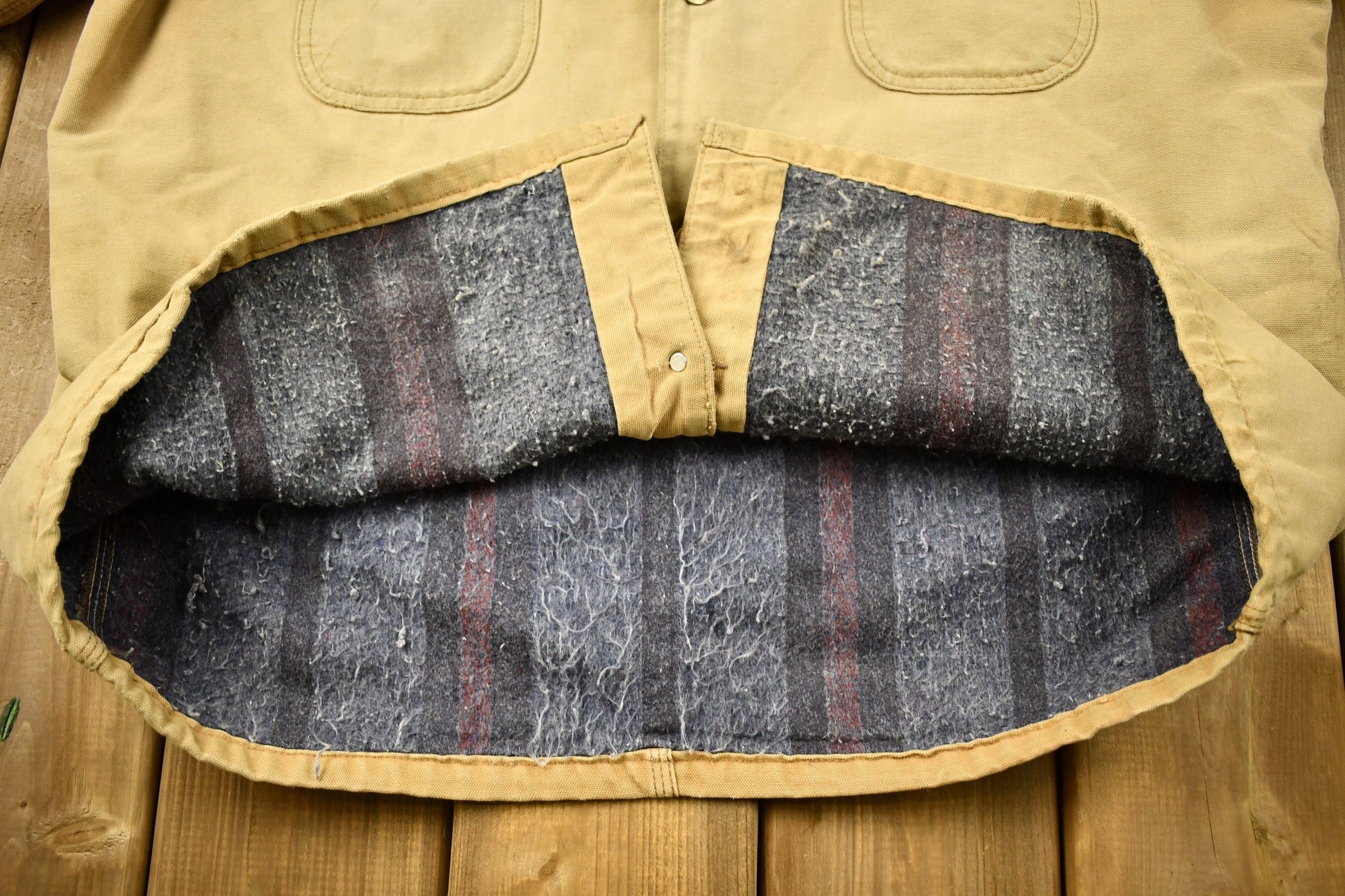 Vintage 1980s Carhartt Blanket Lined Chore Coat