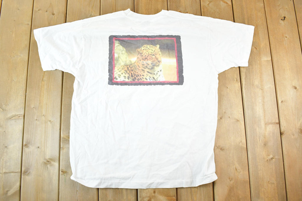 Vintage 1990s Original Wildlife Souvenir Cheetah T-Shirt Men's M / Made In USA / Vintage Vacation Tee / Rare Destination Tee / Summer Shirt