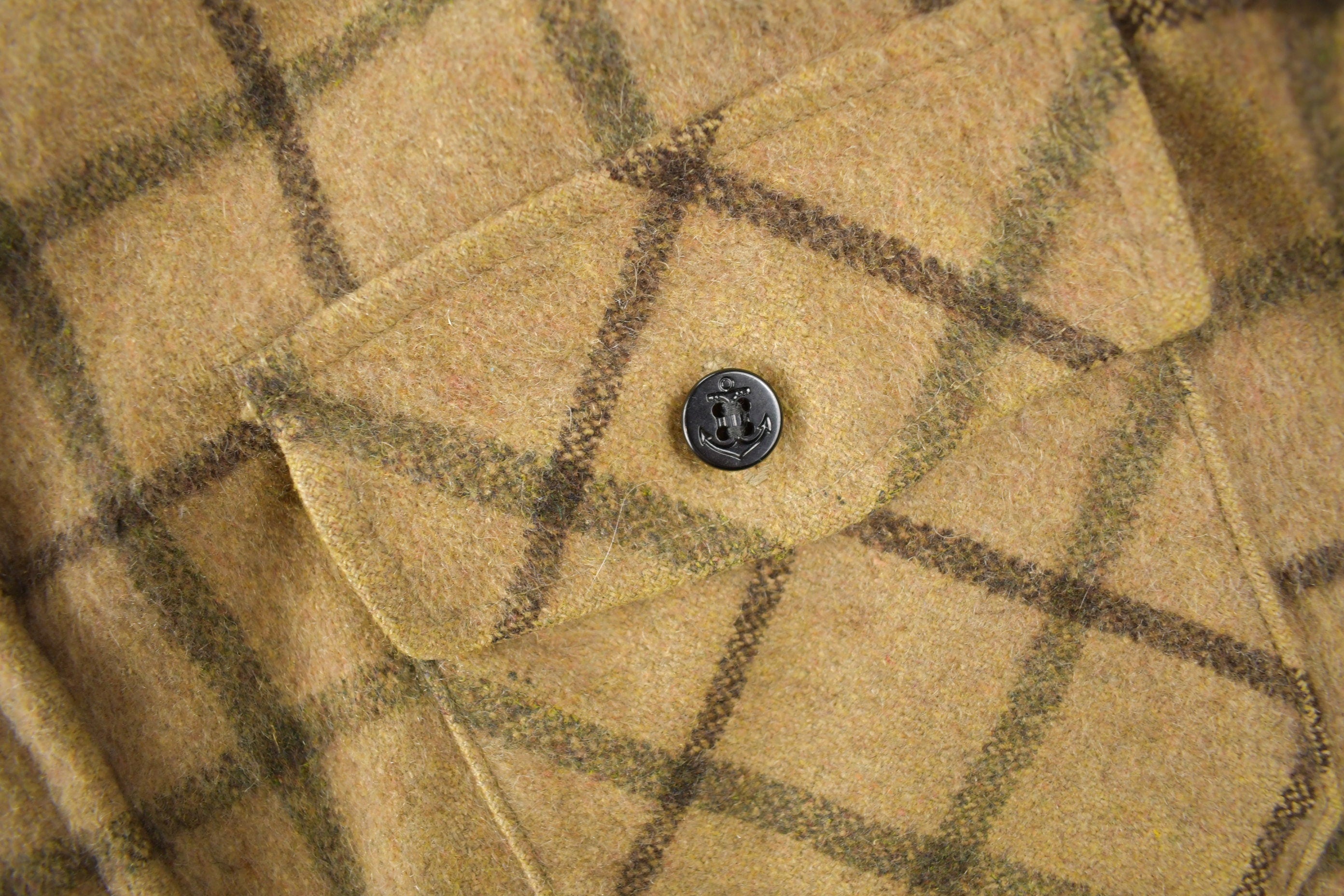 Vintage 1950s Peters Whaler Plaid Wool Button Up Flannel Size Large Workwear