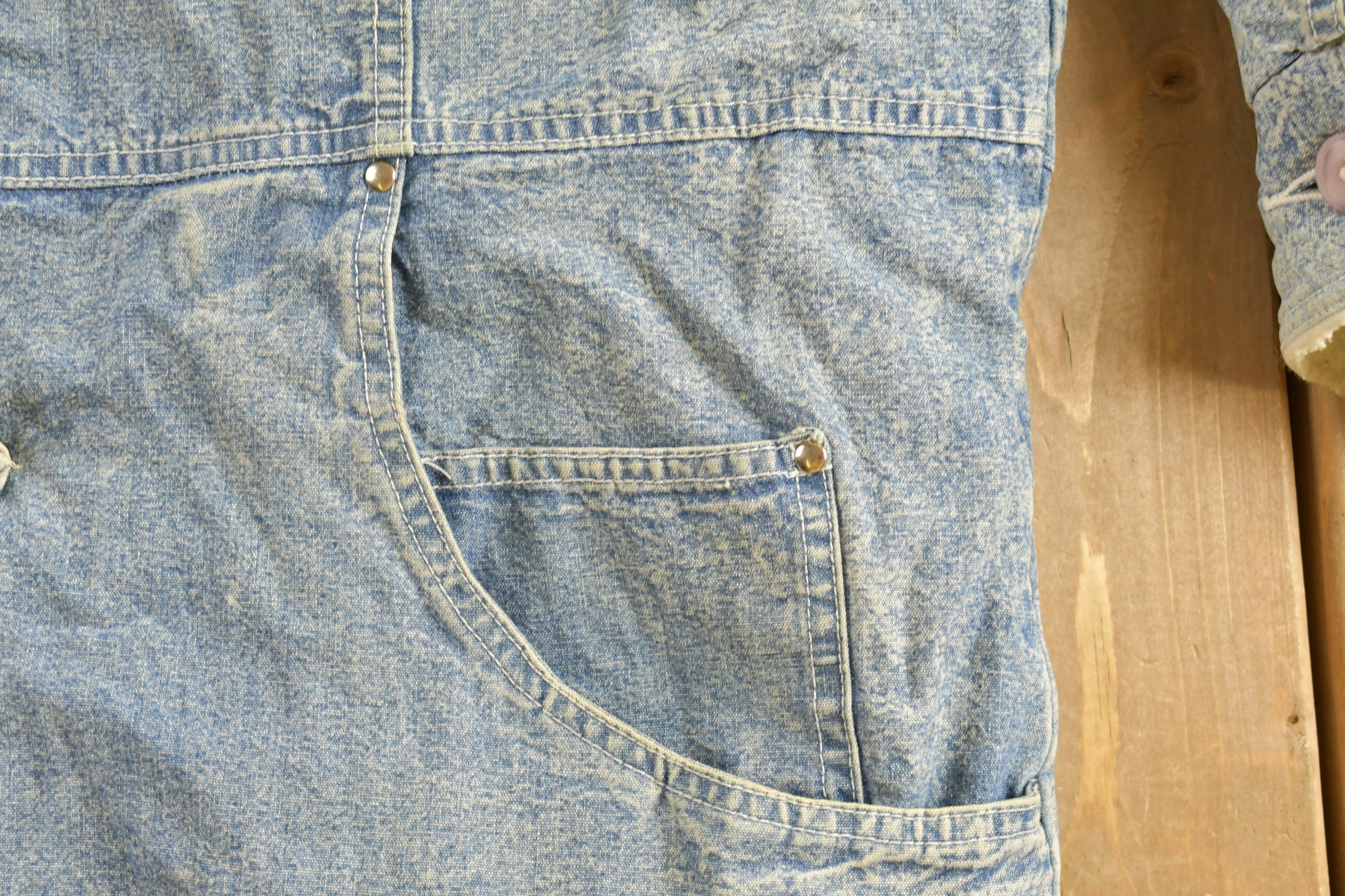 Vintage 1990s Blue Creek Denim Full Length Jean Jacket