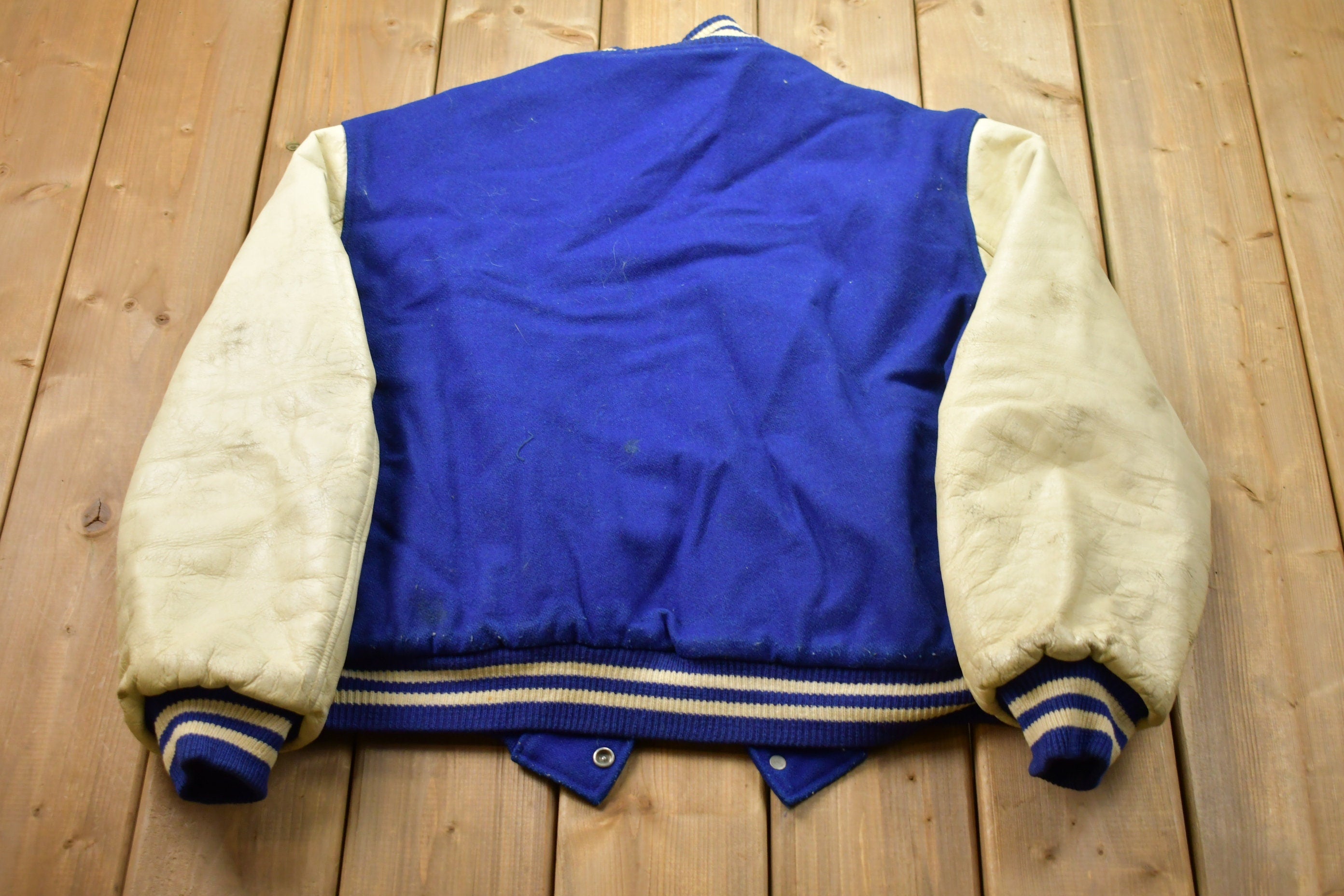 Vintage 1980s Trophy Jackets Leather Varsity Jacket