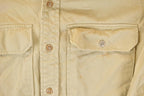 Vintage 1990s Tan Heavy Cotton Button Up Shirt Mens M