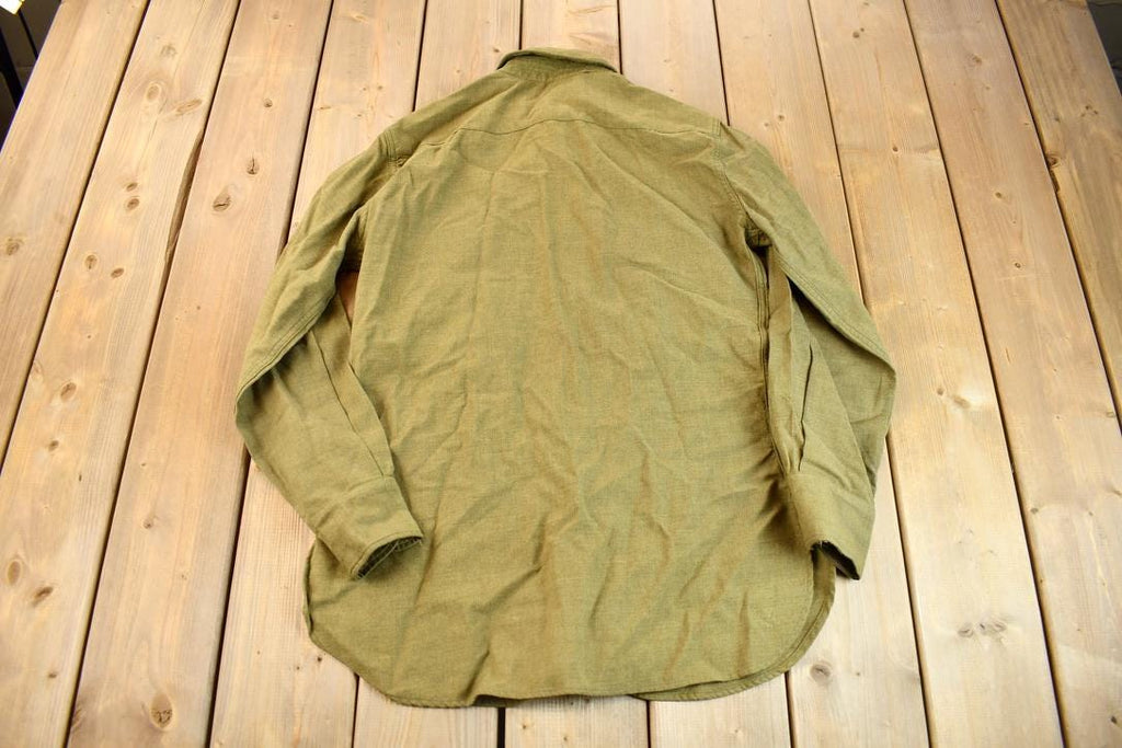 Vintage 1960s OG-107 Military Sateen Shirt