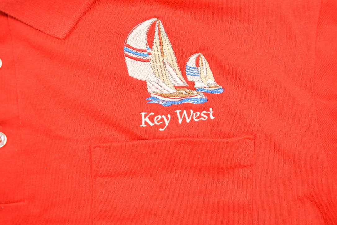 Vintage 1990s Key West Souvenir Collared T Shirt