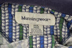 Vintage 1990s Munsingwear All Over Print Collared Polo Shirt / Vintage Polo Shirt / Streetwear / Button Up Shirt / Abstract Pattern