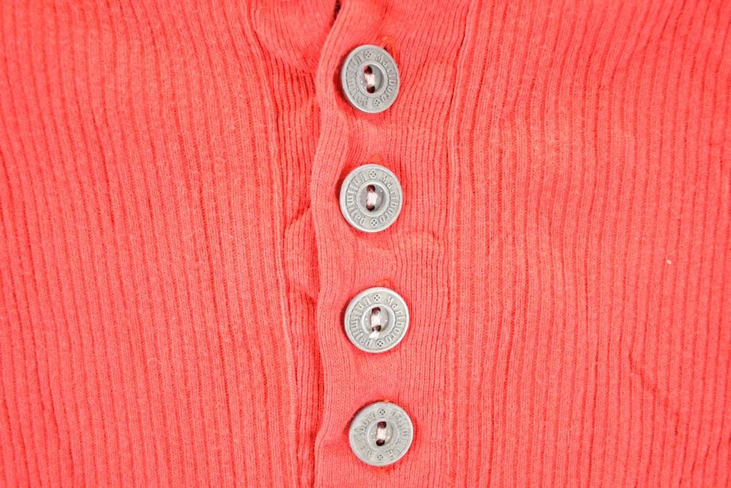 Vintage 1990s Marlboro Unlimited Thermal Quarter Button Crewneck Sweatshirt Men's L