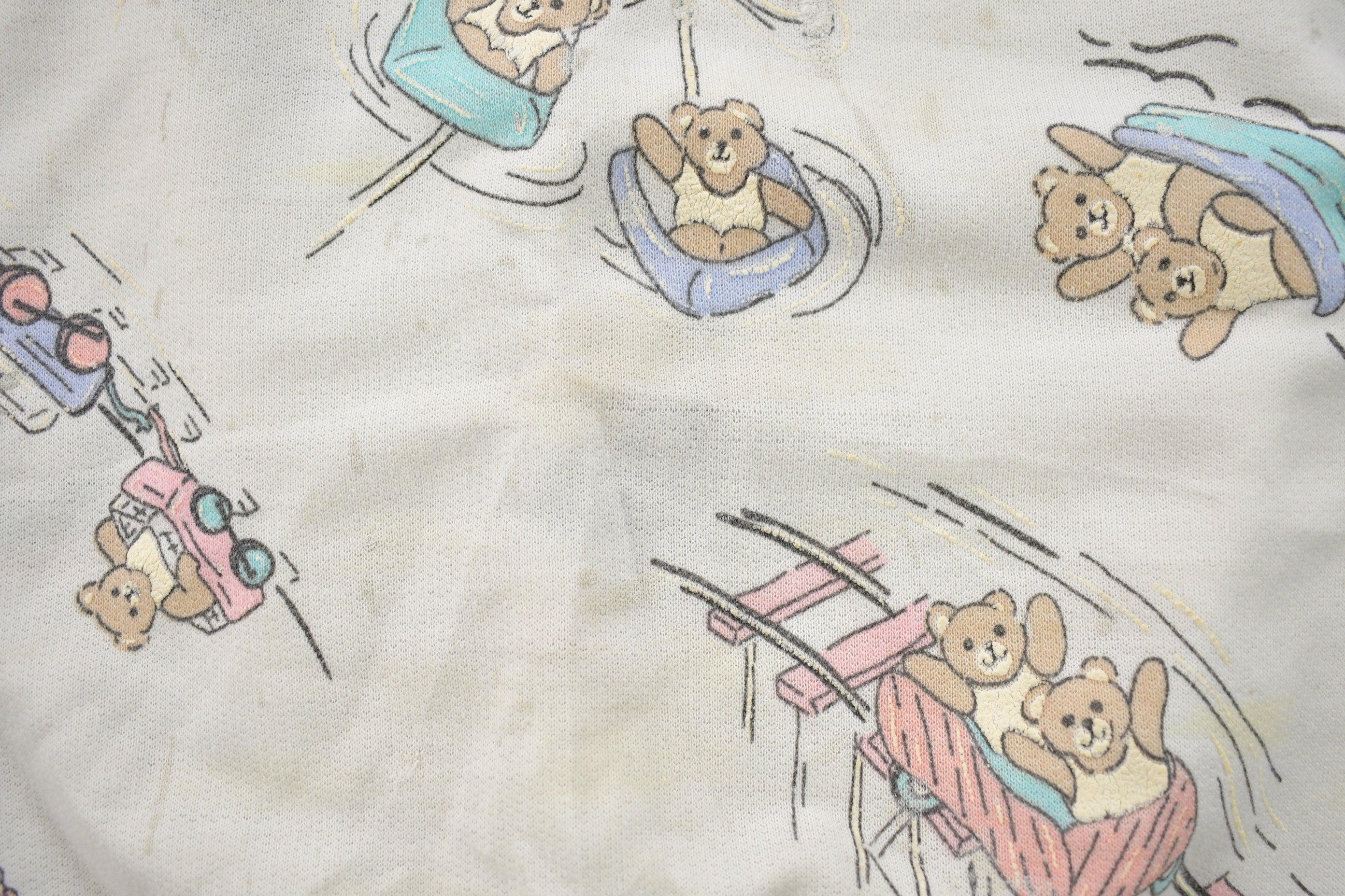 Vintage 1990s Pastel Teddy Bear Crewneck Sweater