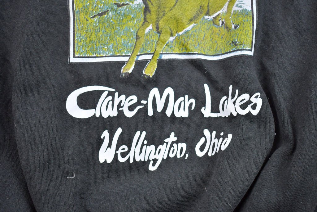 Vintage 1980s Clare Mar Lakes Ohio Deer Short Sleeve Crewneck Sweatshirt