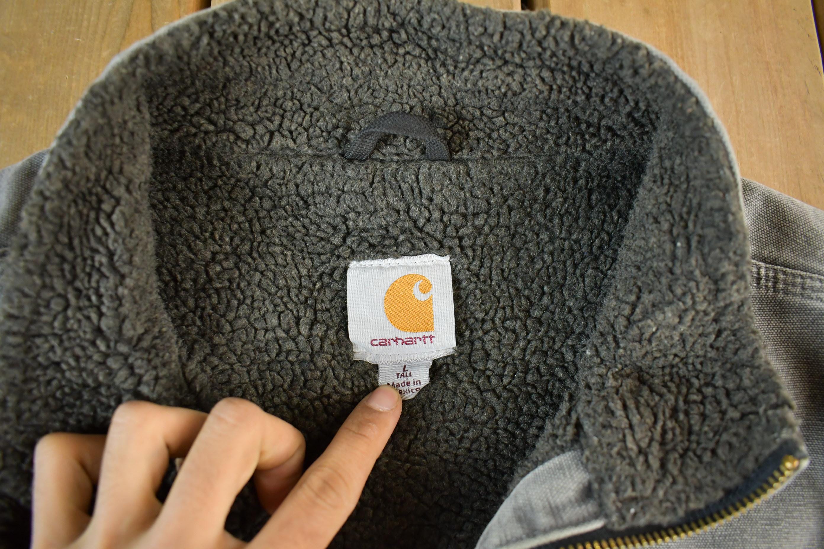Vintage 2000s Carhartt Sun Faded Distressed Sherpa Lined Jacket Vest Mens Large