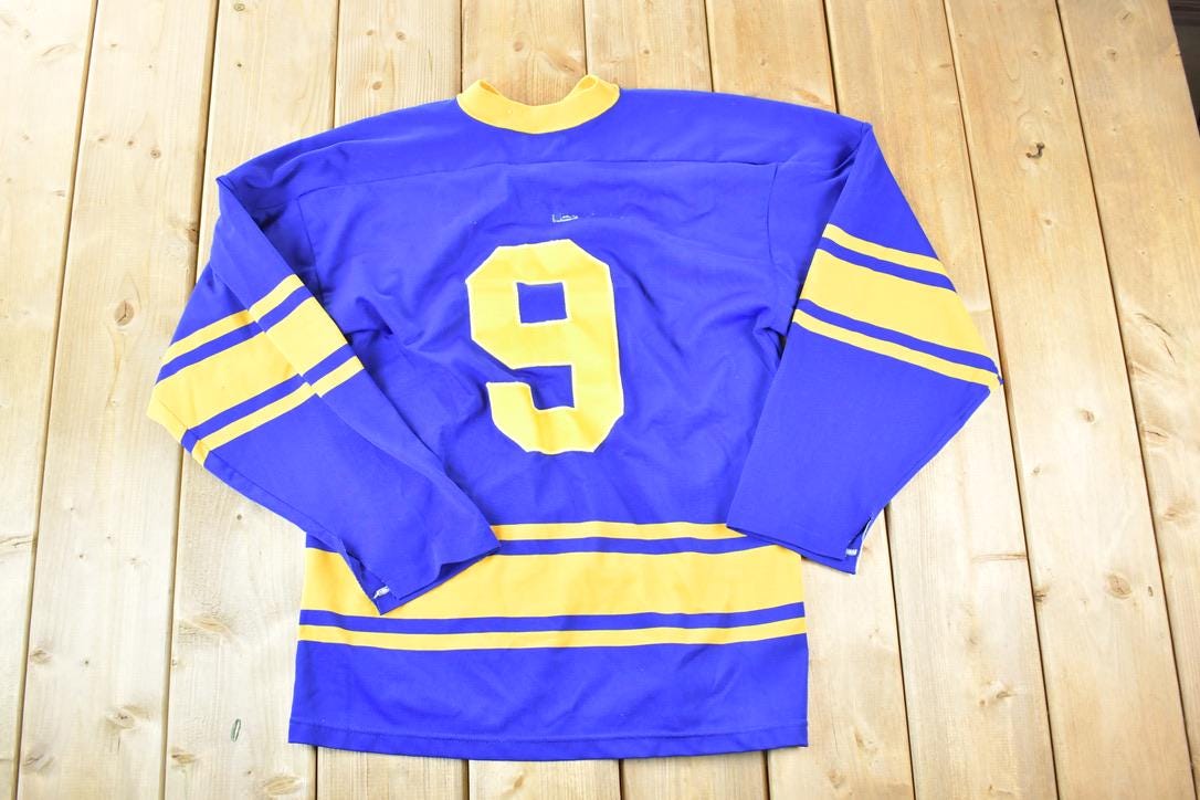 Vintage 1970s Wein Hockey Jersey Sweatshirt Mens S