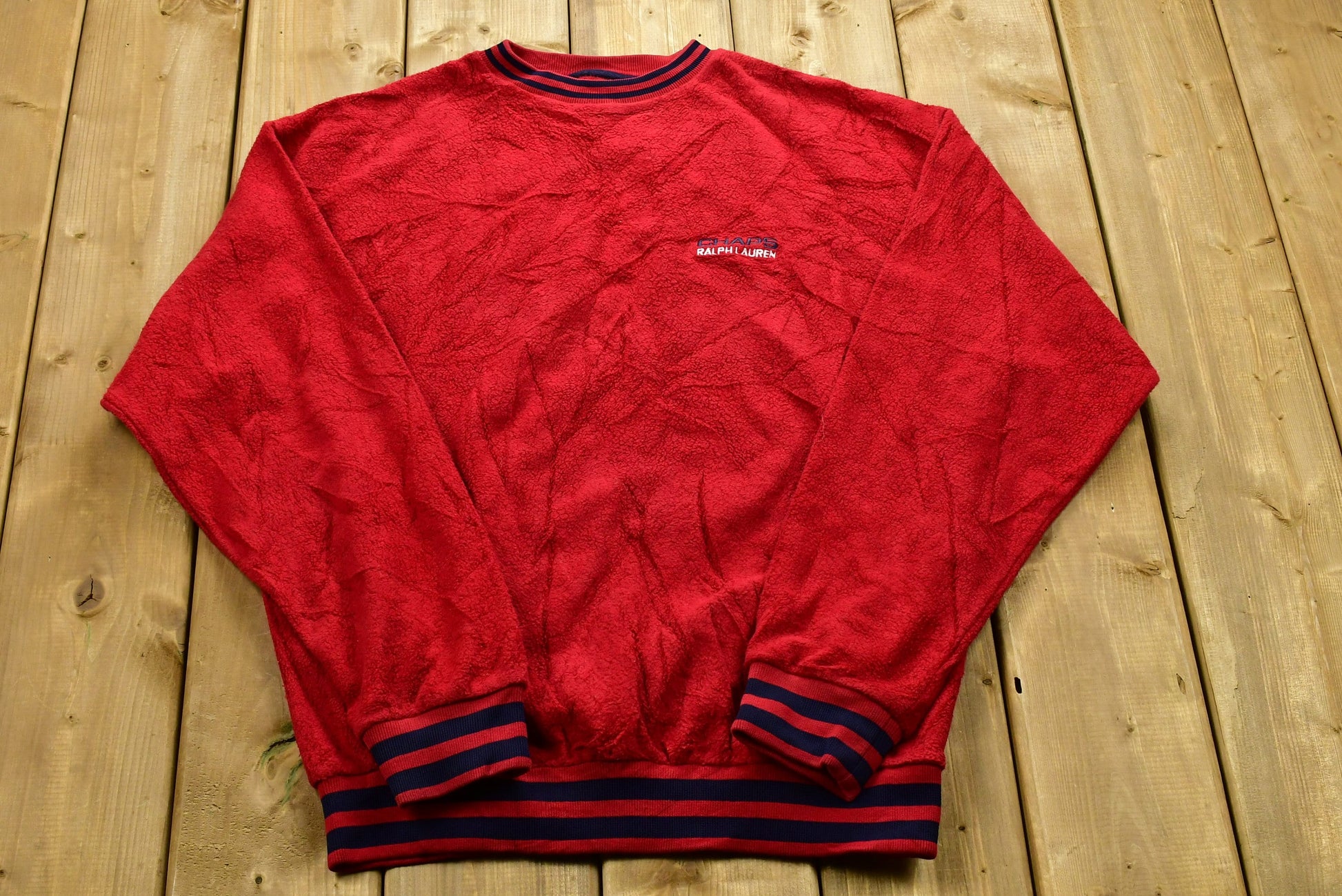Vintage 1990s Chaps Fleece Sweatshirt / 90s Ralph Lauren / Sportswear / 90s Crewneck / Streetwear / Athleisure