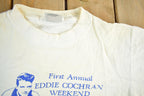 Vintage 1990s Eddie Cochran Graphic T-Shirt Men's Medium  Vintage Country Music Tee  Large Print Graphic T-Shirt
