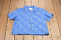 Vintage 1990s Cricket Lane Collection Denim Floral Button Up Shirt
