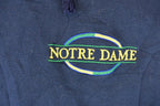 Vintage 1990s Champion Notre Dame University Quarter Zip Hoodie Sweater Men's M